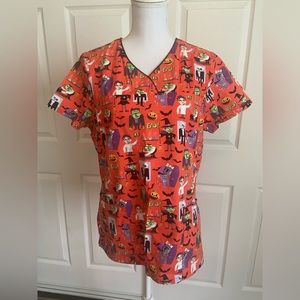Halloween Scrub Top